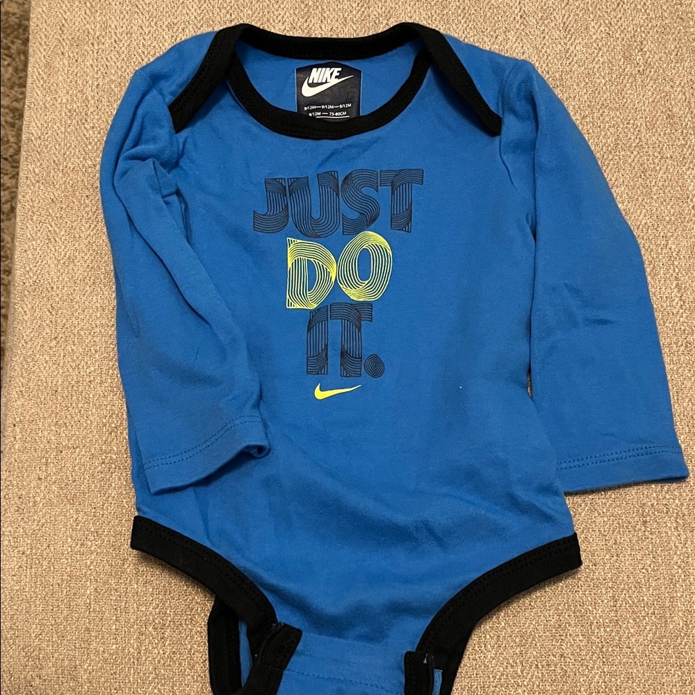 Baby Nike Blue and Black Kids Bodysuit